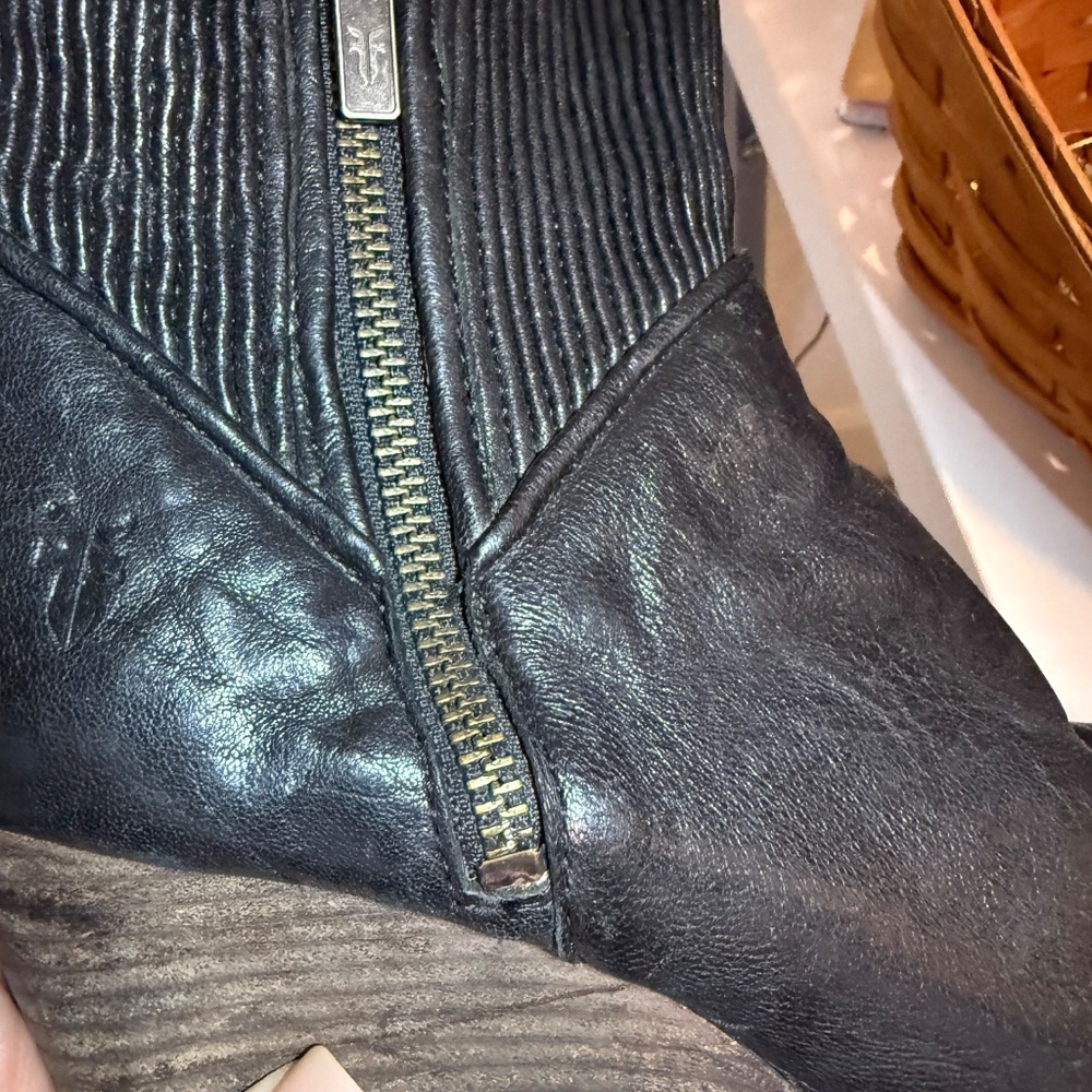 Vintage Corby Side Zip Frye Booties View 5